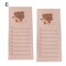 2Pcs/100 Sheets Note Pad Long Strip Lined Stationery Cute Bear Pattern Message Pad For Students
